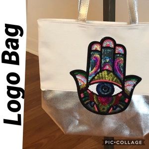Logo Sequined Tote Bag 13” X 15”